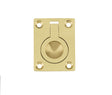 This is an image showing the Frelan - 38x50mm Flush Ring - Polished Brass available to order from T.H. Wiggans Ironmongery in Kendal