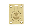 This is an image showing the Frelan - 50x63mm Flush Ring - Polished Brass available to order from T.H. Wiggans Ironmongery in Kendal