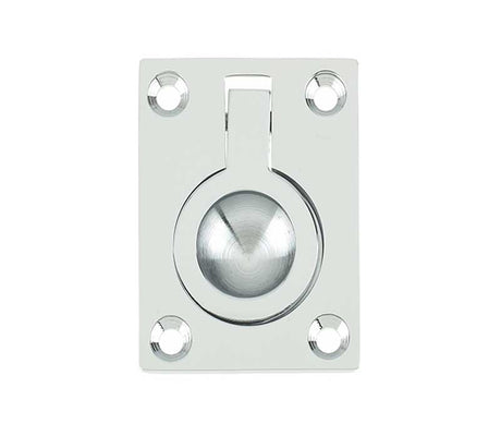 This is an image showing the Frelan - 50x63mm Flush Ring - Polished Chrome available to order from T.H. Wiggans Ironmongery in Kendal