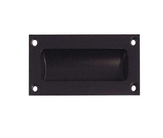 This is an image showing the Frelan - 89x42mm Flush Pull - Black available to order from T.H. Wiggans Ironmongery in Kendal