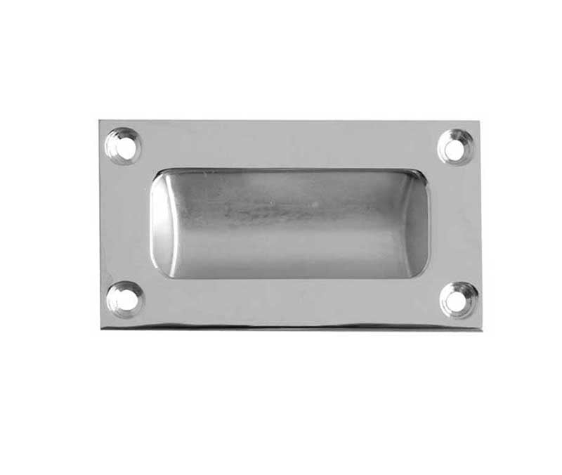 This is an image showing the Frelan - 89x42mm Flush Pull - Satin Chrome available to order from T.H. Wiggans Ironmongery in Kendal