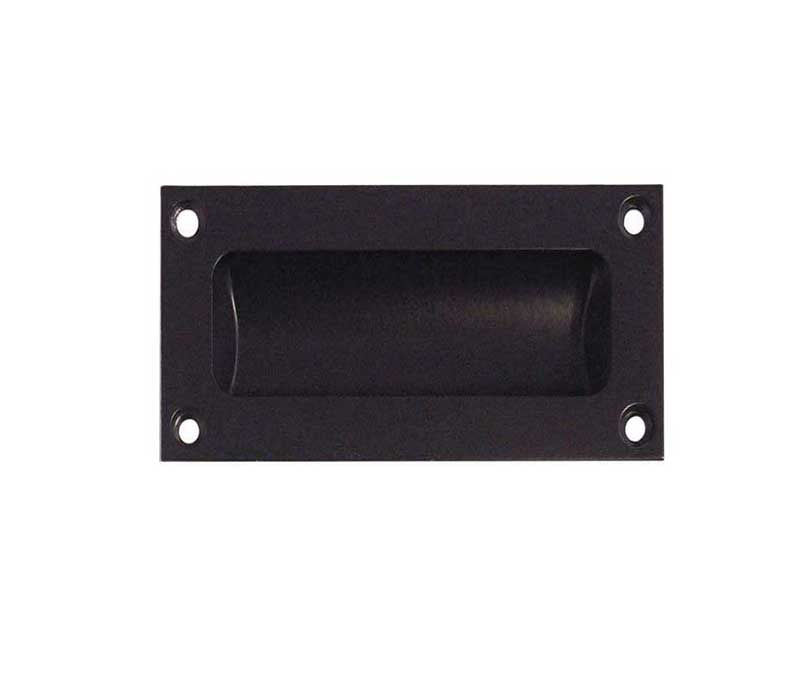 This is an image showing the Frelan - 75x40mm Flush Pull - Black available to order from T.H. Wiggans Ironmongery in Kendal