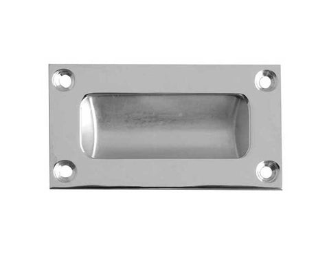 This is an image showing the Frelan - 102x45mm Flush Pull - Satin Chrome available to order from T.H. Wiggans Ironmongery in Kendal