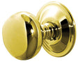 This is an image showing the Frelan - Mushroom Unsprung Mortice Knobs - Polished Brass available to order from T.H. Wiggans Ironmongery in Kendal