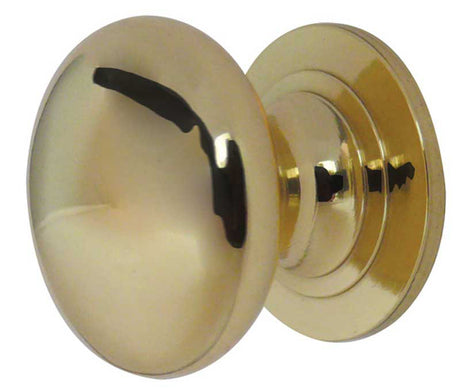 This is an image showing the Frelan - 25mm Dia. Cabinet Knob - Polished Brass available to order from T.H. Wiggans Ironmongery in Kendal