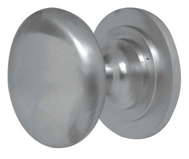 This is an image showing the Frelan - 41mm Dia. Cabinet Knob - Satin Chrome available to order from T.H. Wiggans Ironmongery in Kendal