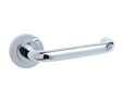 This is an image showing the Frelan - Thame Levers on Round Rose - Polished Chrome available to order from T.H. Wiggans Ironmongery in Kendal