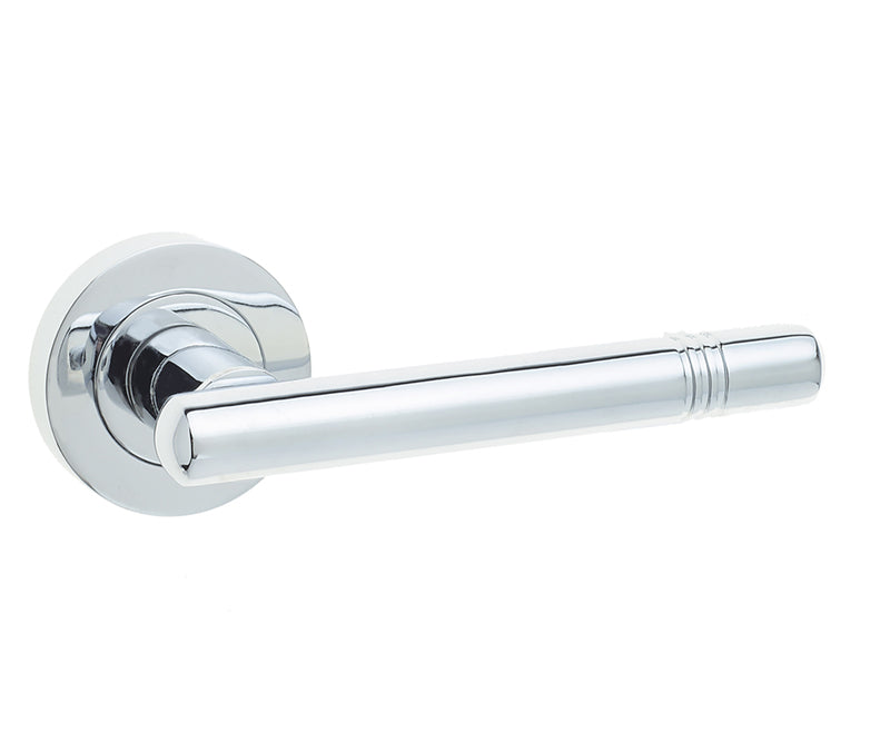 This is an image showing the Frelan - KUDOS PC LEVER ON ROSE available to order from T.H. Wiggans Ironmongery in Kendal