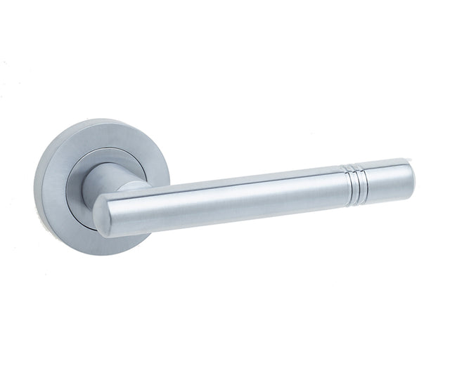 This is an image showing the Frelan - Kudos SC lever on rose available to order from T.H. Wiggans Ironmongery in Kendal