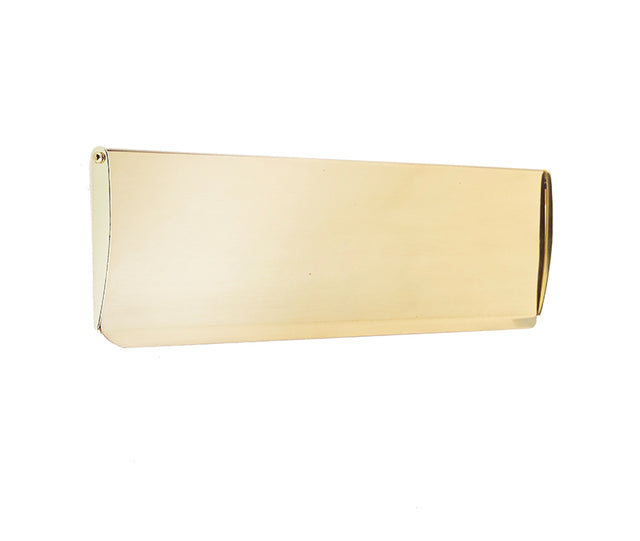 This is an image showing the Frelan - Inner Door Tidy 304 x 80mm - Polished Brass available to order from T.H. Wiggans Ironmongery in Kendal