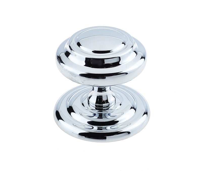 This is an image showing the Frelan - Sloane Centre Door Knob - Polished Chrome available to order from T.H. Wiggans Ironmongery in Kendal