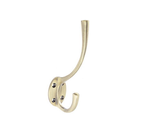 This is an image showing the Frelan - Hat & Coat Hook - Antique Brass available to order from T.H. Wiggans Ironmongery in Kendal