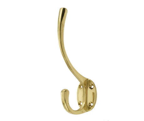 This is an image showing the Frelan - Hat & Coat Hook - Polished Brass available to order from T.H. Wiggans Ironmongery in Kendal