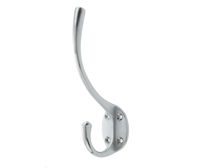 This is an image showing the Frelan - Hat & Coat Hook - Satin Chrome available to order from T.H. Wiggans Ironmongery in Kendal