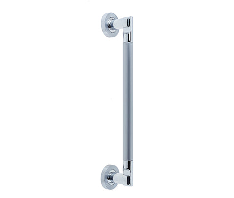 This is an image showing the Frelan - Lydia 350mm Pull Handle - Polished Chrome/Satin Chrome available to order from T.H. Wiggans Ironmongery in Kendal