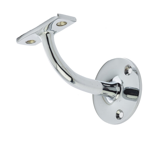 This is an image showing the Frelan - 64mm Handrail Bracket - Polished Chrome available to order from T.H. Wiggans Ironmongery in Kendal