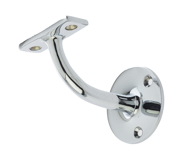 This is an image showing the Frelan - 75mm Handrail Bracket - Polished Chrome available to order from T.H. Wiggans Ironmongery in Kendal