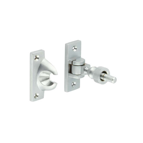 This is an image showing the Frelan - Brighton Fastener - Satin Chrome available to order from T.H. Wiggans Ironmongery in Kendal