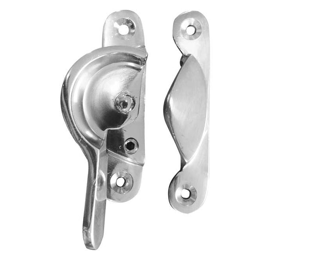 This is an image showing the Frelan - Lockable Narrow Fitch Fasteners - Polished Chrome available to order from T.H. Wiggans Ironmongery in Kendal