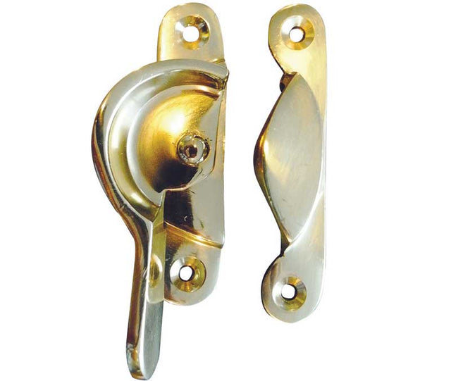 This is an image showing the Frelan - Narrow Fitch Fasteners - Polished Brass available to order from T.H. Wiggans Ironmongery in Kendal