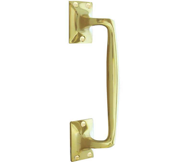 This is an image showing the Frelan - Wessex 200mm Pull Handle - Polished Brass available to order from T.H. Wiggans Ironmongery in Kendal