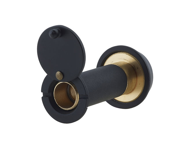 This is an image showing the Frelan - 200 Degree Door Viewer 35-55mm - Black available to order from T.H. Wiggans Ironmongery in Kendal