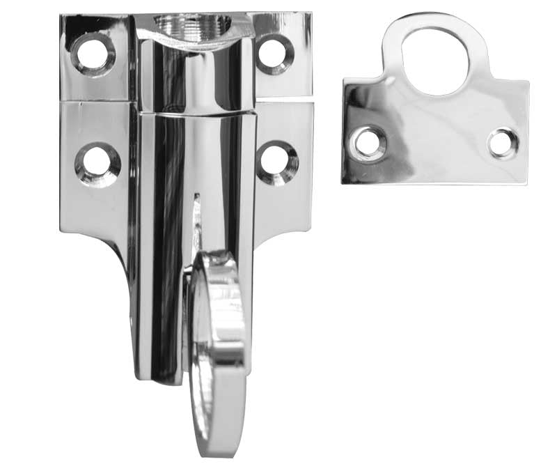 This is an image showing the Frelan - Fanlight Catch - Polished Chrome available to order from T.H. Wiggans Ironmongery in Kendal