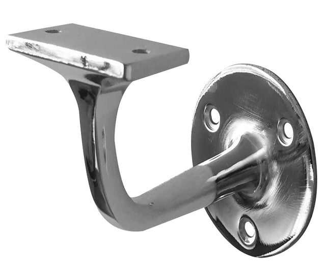 This is an image showing the Frelan - 63mm Handrail Bracket (Zinc) - Polished Chrome available to order from T.H. Wiggans Ironmongery in Kendal