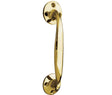 This is an image showing the Frelan - Bow Shape 152mm Pull Handle - Polished Brass available to order from T.H. Wiggans Ironmongery in Kendal