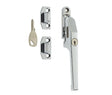 This is an image showing the Frelan - Modern NV Lockable Casement Fastener - Polished Chrome available to order from T.H. Wiggans Ironmongery in Kendal