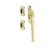 This is an image showing the Frelan - Modern NV Non Lockable Casement Fastener - Polished Brass available to order from T.H. Wiggans Ironmongery in Kendal