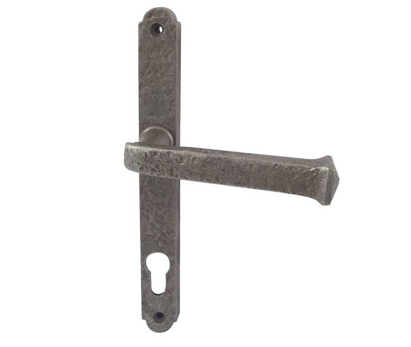 This is an image showing the Antique Pewter - 240x28mm Pewter lever lock available to order from T.H. Wiggans Ironmongery in Kendal