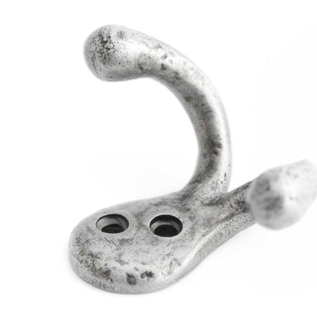 This is an image showing the Frelan - Double Robe Hook - Pewter available to order from T.H. Wiggans Ironmongery in Kendal