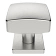 This image shows Eurospec - square centre door knob - 62mm dia. - bolt through fixing - satin stainless steel - swe1062sss available from T.H. Wiggans Ironmongery in Kendal.