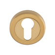 This image shows Serozzetta - Euro Profile Escutcheon - Satin Brass - szm001sb available from T.H. Wiggans Ironmongery in Kendal.