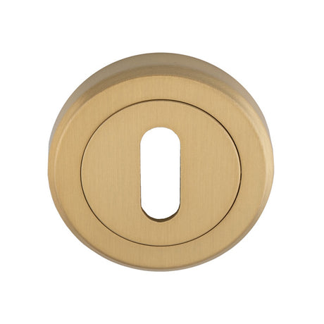 This image shows Serozzetta - Standard Profile Escutcheon - Satin Brass - szm003sb available from T.H. Wiggans Ironmongery in Kendal.