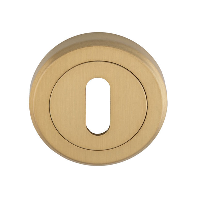 This image shows Serozzetta - Standard Profile Escutcheon - Satin Brass - szm003sb available from T.H. Wiggans Ironmongery in Kendal.