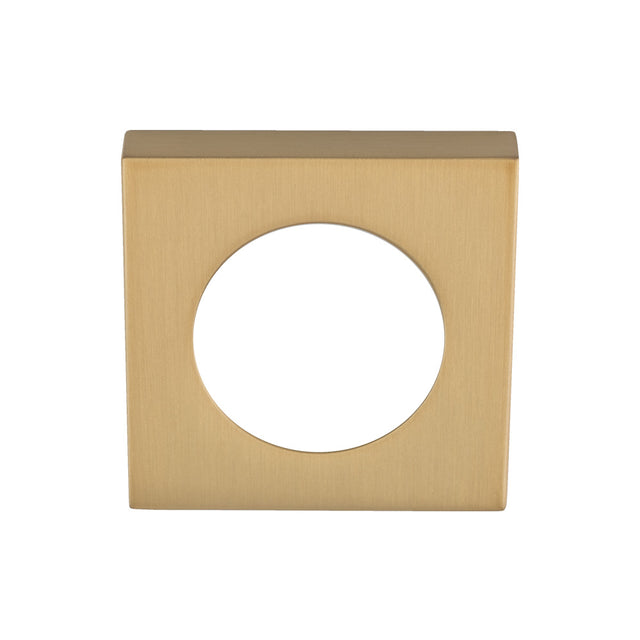 This image shows Serozzetta - Square Outer Rose Cover Pack - Satin Brass - szmrsqsb available from T.H. Wiggans Ironmongery in Kendal.