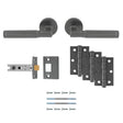 This image shows Carlisle Brass - BELAS LATCH PACK - ULTIMATE DOOR PACK - Anthracite - udp006ant-intb available from T.H. Wiggans Ironmongery in Kendal.