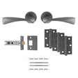 This image shows Carlisle Brass - SINTRA LATCH PACK - ULTIMATE DOOR PACK - Anthracite - udp007ant-intb available from T.H. Wiggans Ironmongery in Kendal.