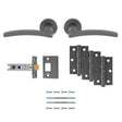 This image shows Carlisle Brass - TAVIRA LATCH PACK - ULTIMATE DOOR PACK - Anthracite - udp009ant-intb available from T.H. Wiggans Ironmongery in Kendal.
