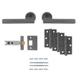This image shows Carlisle Brass - LAGOS LATCH PACK - ULTIMATE DOOR PACK - Anthracite - udp010ant-intb available from T.H. Wiggans Ironmongery in Kendal.