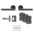 This image shows Carlisle Brass - FARO LATCH PACK - ULTIMATE DOOR PACK - Anthracite - udp011ant-intb available from T.H. Wiggans Ironmongery in Kendal.