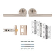 This image shows Carlisle Brass - Faro Latch Pack - Ultimate Door Pack - Satin Nickel - udp011sn-intb available from T.H. Wiggans Ironmongery in Kendal.