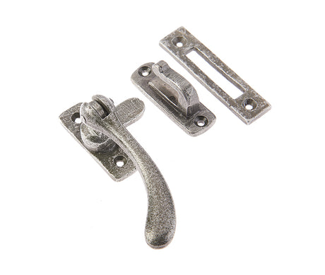 This is an image showing the Frelan - Valley Forge Bulb End Casement Fastener - Pewter available to order from T.H. Wiggans Ironmongery in Kendal