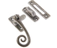 This is an image showing the Frelan - Valley Forge Curly Tail Casement Fastener - Pewter available to order from T.H. Wiggans Ironmongery in Kendal