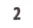 This is an image showing the Frelan - Valley Forge 75mm Numeral 2 - Black available to order from T.H. Wiggans Ironmongery in Kendal