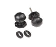 This is an image showing the Frelan - Valley Forge Octagonal Mortice Knobs - Black available to order from T.H. Wiggans Ironmongery in Kendal