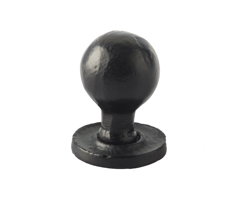 This is an image showing the Frelan - Valley Forge Round Cabinet Knob - Black available to order from T.H. Wiggans Ironmongery in Kendal