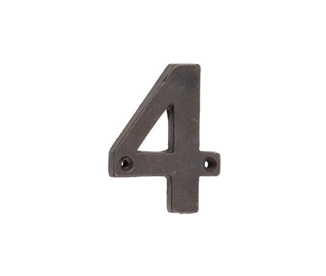 This is an image showing the Frelan - Valley Forge 75mm Numeral 4 - Beeswax available to order from T.H. Wiggans Ironmongery in Kendal